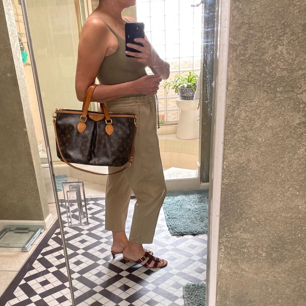Louis Vuitton Monogram Palermo PM small tote, top handle, plus long strap
